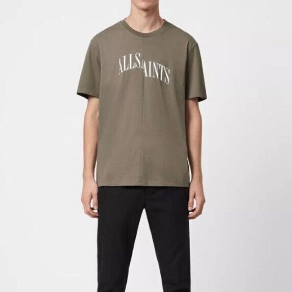 All Saints Men's Brown T-Shirt